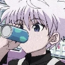 killua_drinking emote