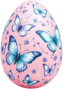 Pinkeggwithbluebutterflies emote