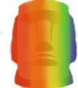 RainbowMoyai emote