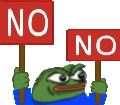 PepeNOTwoSigns emote