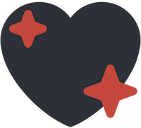 black_heart_red_sparkles emote