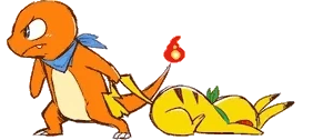 CharmanderDragPikachu emote