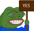 pepeYesSignStoned emote