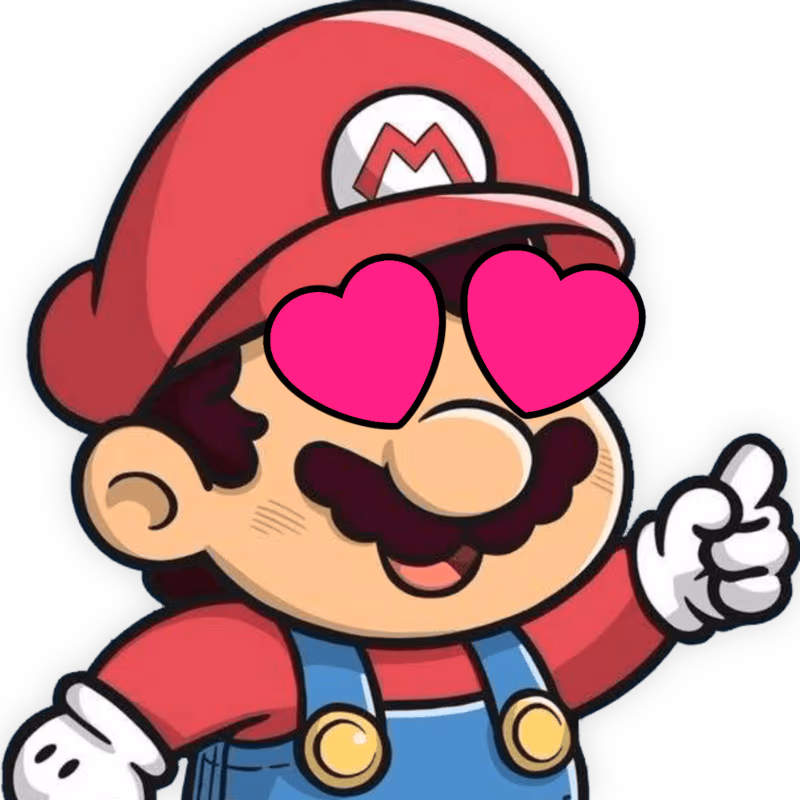 Mario_HeartPinkEyes emote