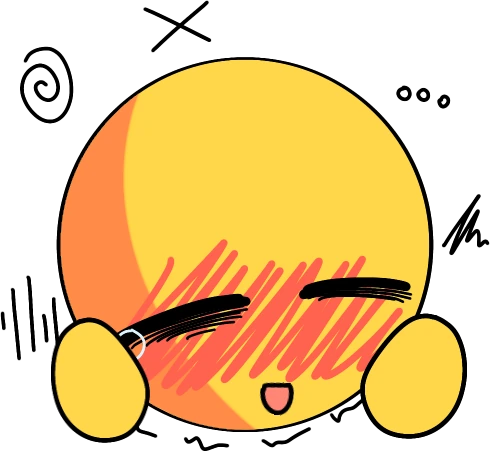 Flustered emoji