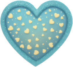 Blueglitterheart emote