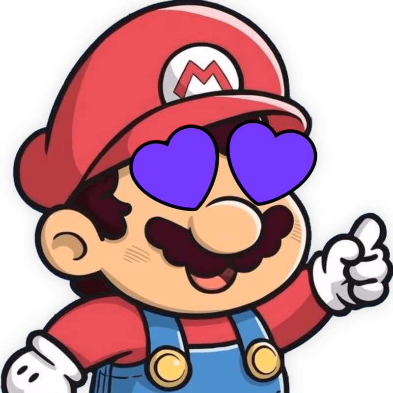 Mario_HeartPurpleEyes emote