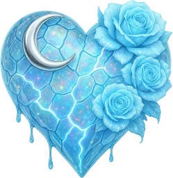 Lightbluegothheart emote