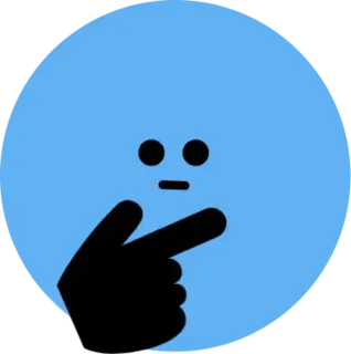 Blue_Face_Counfused_Thinking emote