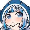 GawrGuraThinkingBackgroundless emote