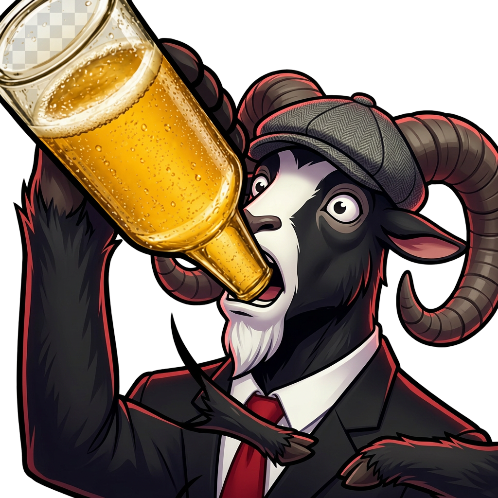 old_goat_chugging_bottle static emote