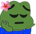 pepe_flower_pensive emote