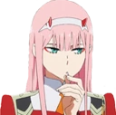 ZeroTwo_Thoughtful emote