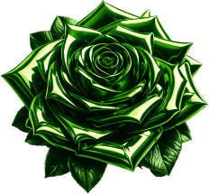 Green3dshinyrose emote