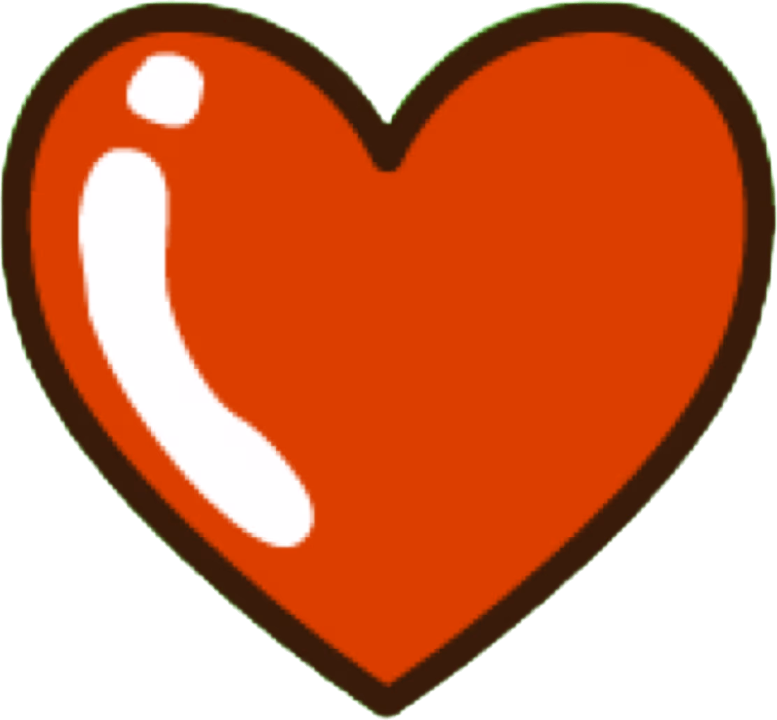 CartoonHeartShiny emote