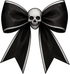 Skullblackwhitebow emote