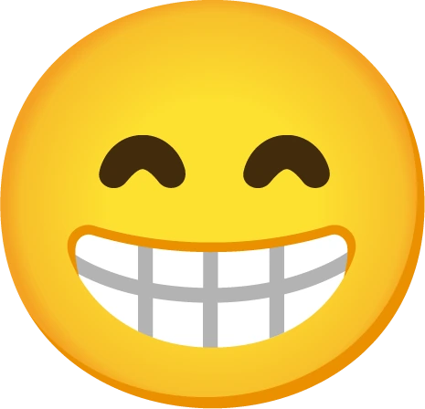 BeamingFaceWithSmilingEyesEmoji emote