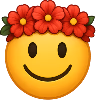 Redfloweremoji emote