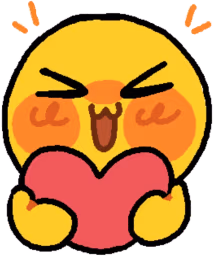 Holdingheartemoji emote