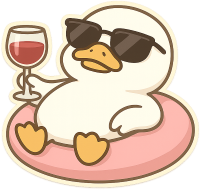 Whiteduckenjoying static emote