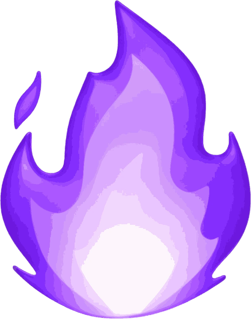 Purplefireemoji emote