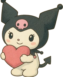 Kuromiholdingheart emote