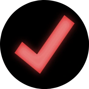 NeonRedCheckmark emote