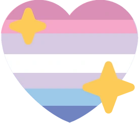 bigender_shiny_heart_flag emoji