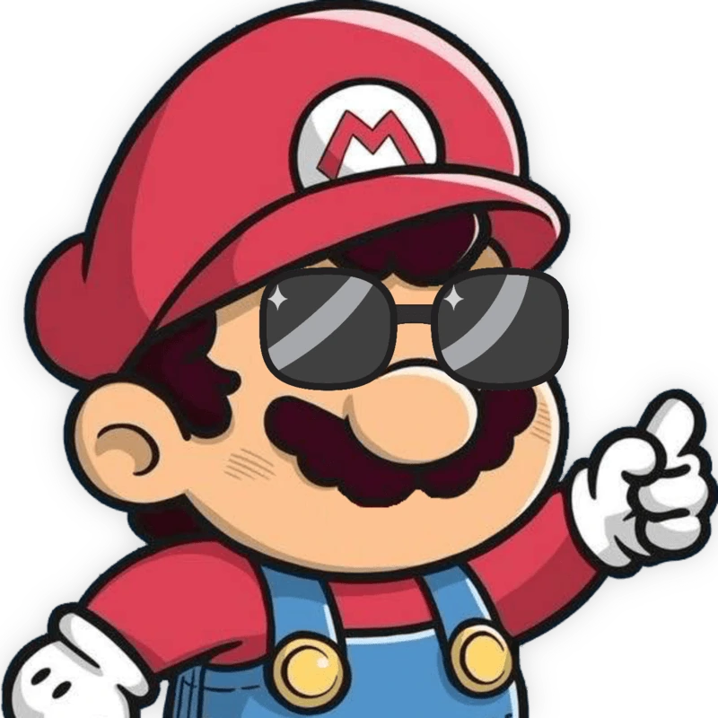 Mario_CoolGlasses emote