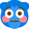 BlueMonkeyFlushed emote