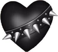 black_heart_bulldogcollar sticker