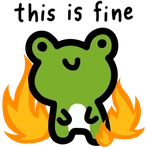ThisIsFineFrog static emote