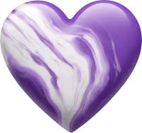 Marblepurpleandwhiteheart emote