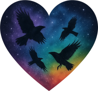 Rainbownightskywithdarkravens static emote