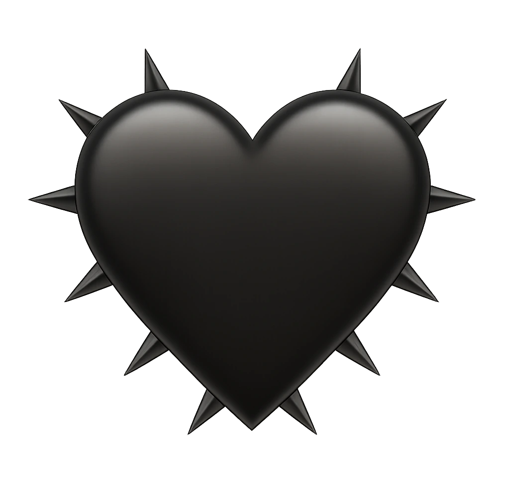 Black_Heart_With_Spikes emote