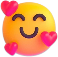win11emoji_smiling_with_3_hearts emoji