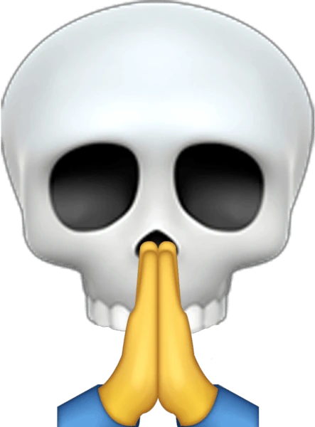 SkullTopPray emoji