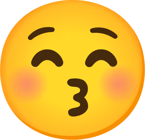 KissingFacewithClosedEyesEmoji emote
