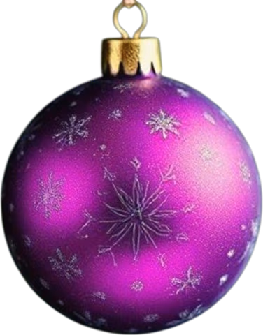 ChristmasBaublePurple emote