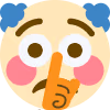 Flushed_Shushing_Clown emote