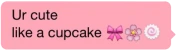 Urcutelikeacupcaketext emote