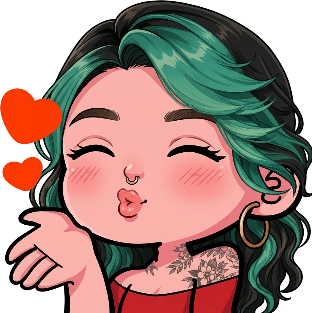 mona_blowing_kiss emote