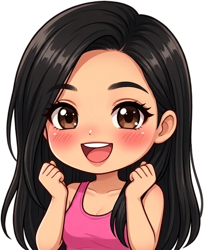 horchata_wearing_pink_showing_happy emote