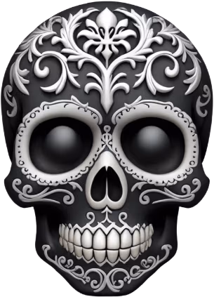 Goth_skull emote