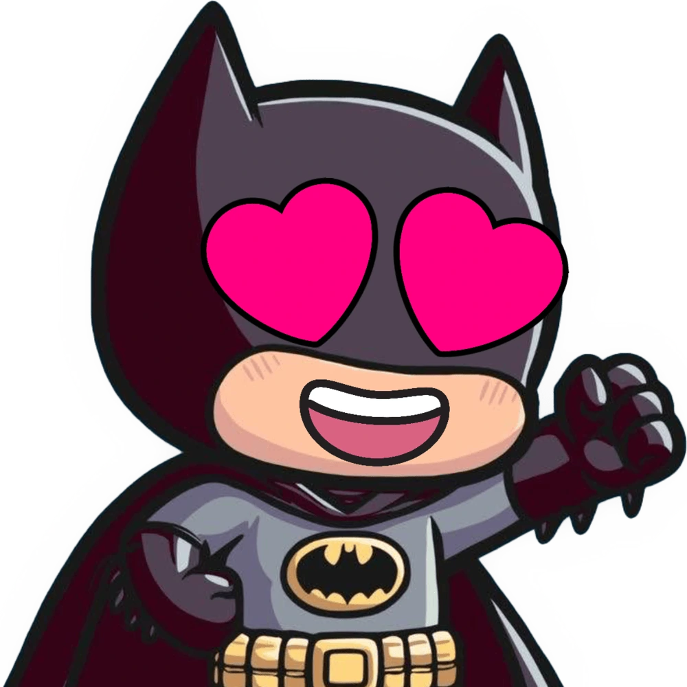 Batman_HeartPinkEyes emote