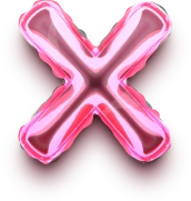 Letter_X_foil_balloon emote