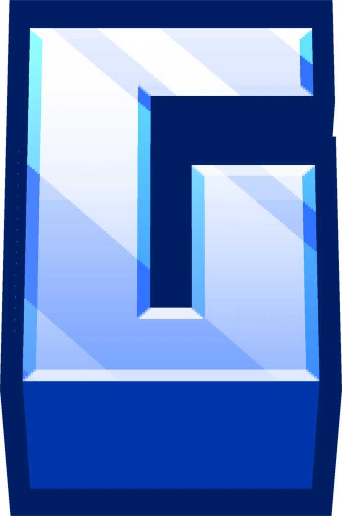 minecraft_blue_G sticker