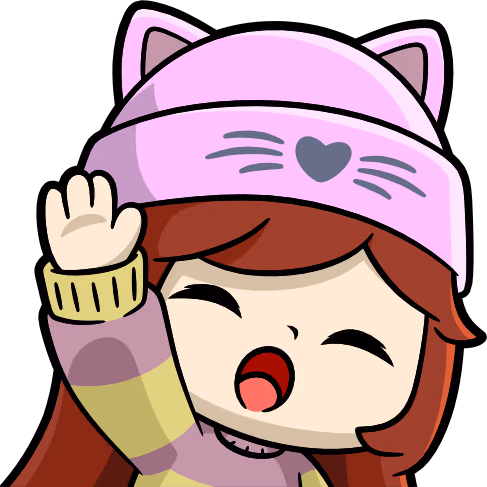 PinkBeanieWave emote