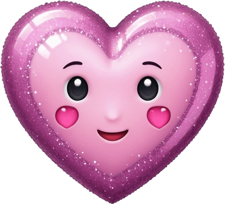 Happypinkcuteglitterheart emote