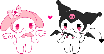 melody_and_kuromi animated emote